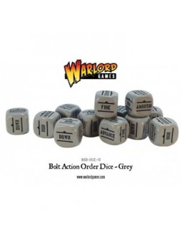 Bolt Action Orders Dice Grey