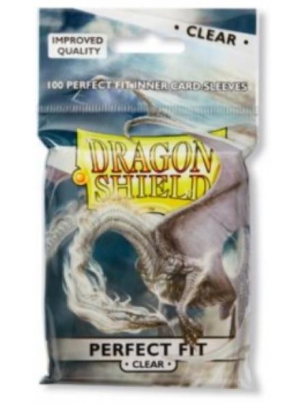 Dragon Shield Standard Perfect Fit Sleeves - Clear/Clear (100 Sleeves)