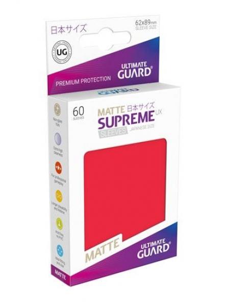 Ultimate Guard 60 pochettes Supreme UX Sleeves format japonais Rouge Mat