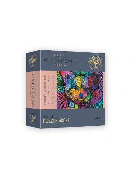 PUZZLE 500 PIECES EN BOIS - COLORFUL PUPPY