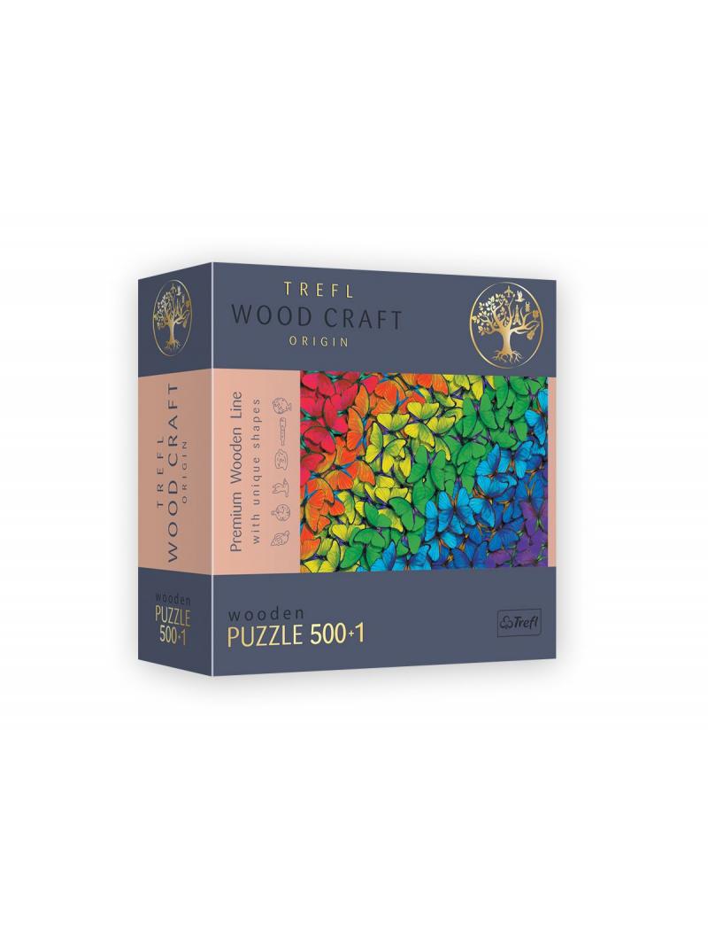 PUZZLE 500 PIECES EN BOIS - RAINBOW BUTTERFLIES