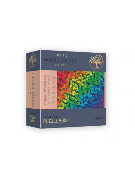 PUZZLE 500 PIECES EN BOIS - RAINBOW BUTTERFLIES