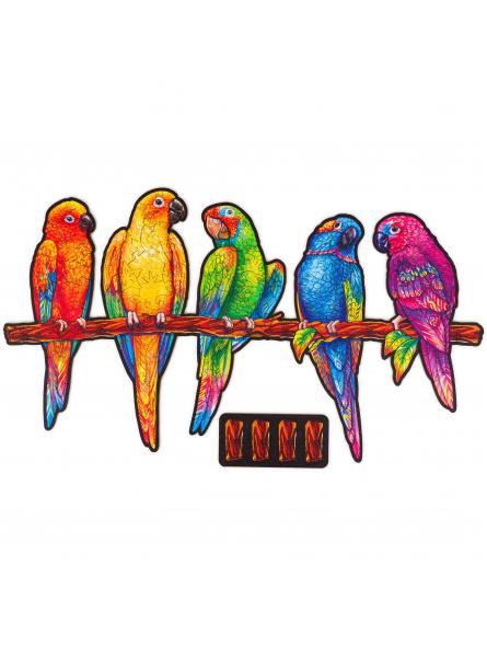 Puzzle en bois Perroquets Taille S