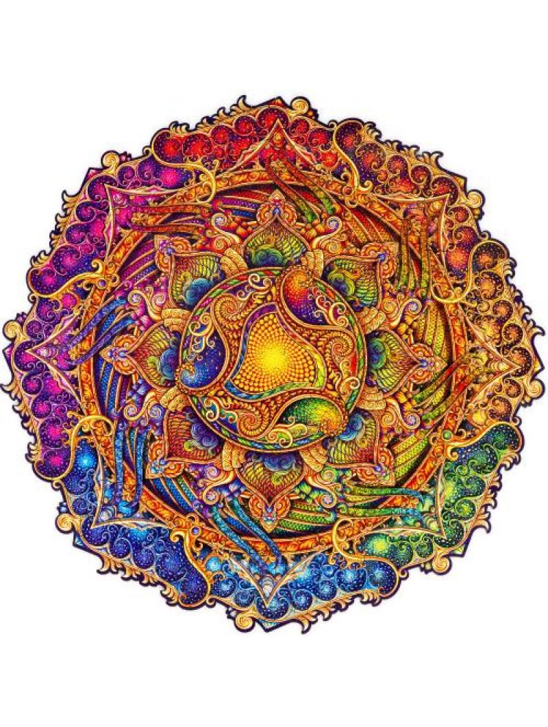 Puzzle en bois – Mandala Abondance inépuisable – Taille L (350 pcs)