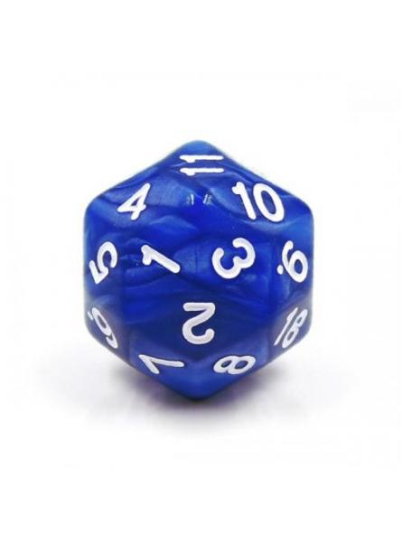 HDD19 Dé 30 faces Décompte – Bleu perle