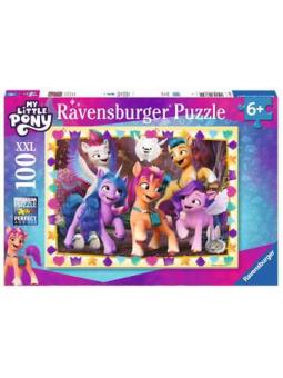 Puzzle 100 p XXL Aventures entre Poneys