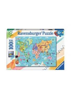 Puzzle 100 p XXL La Carte du Monde