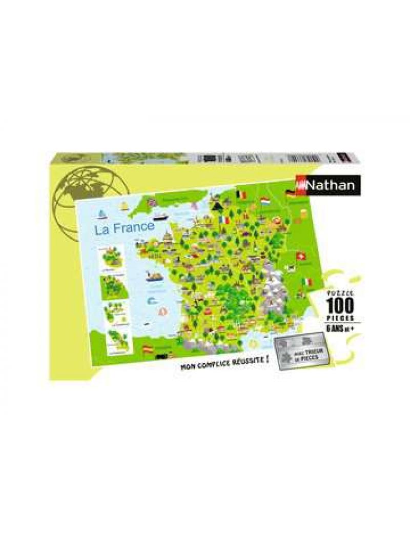 Puzzle 100p Carte de France