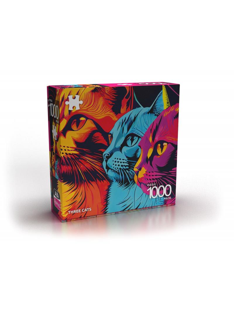 PUZZLE 1000P THREE CATS