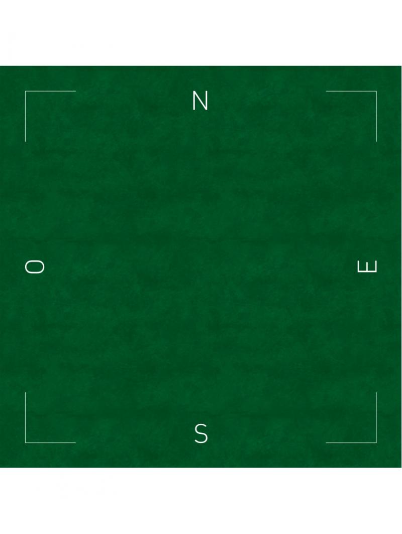 Tapis Bridge Coeur de Pique Excellence Vert (78 X 78 cm)